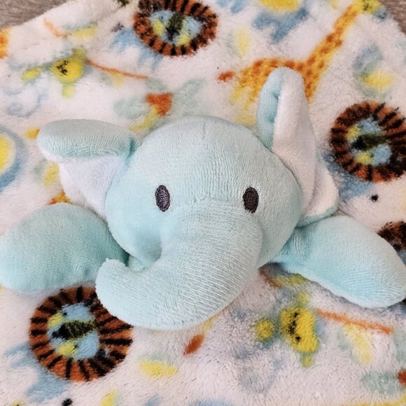 Le‎ Bebe Elephant Lovey Security Fleece Animal Print Blanket Plush 2021 Plush - Picture 2 of 6